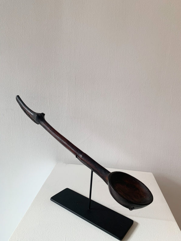 Rare Cendana Wood Ladle With Zoomorphic Figure On Handle (SOLD)